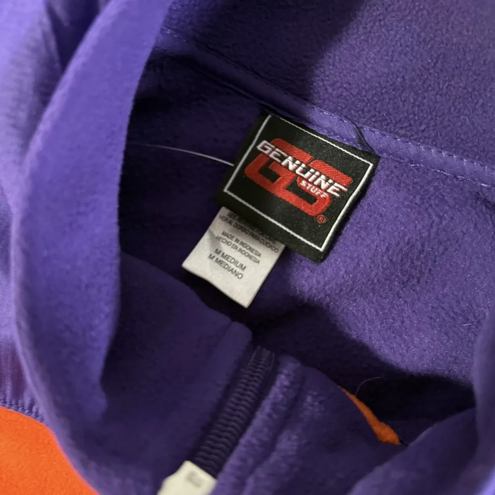 Clemson Tigers Genuine Stuff Orange &‎ Purple Acc Jacket Unisex Size Medium NWOT